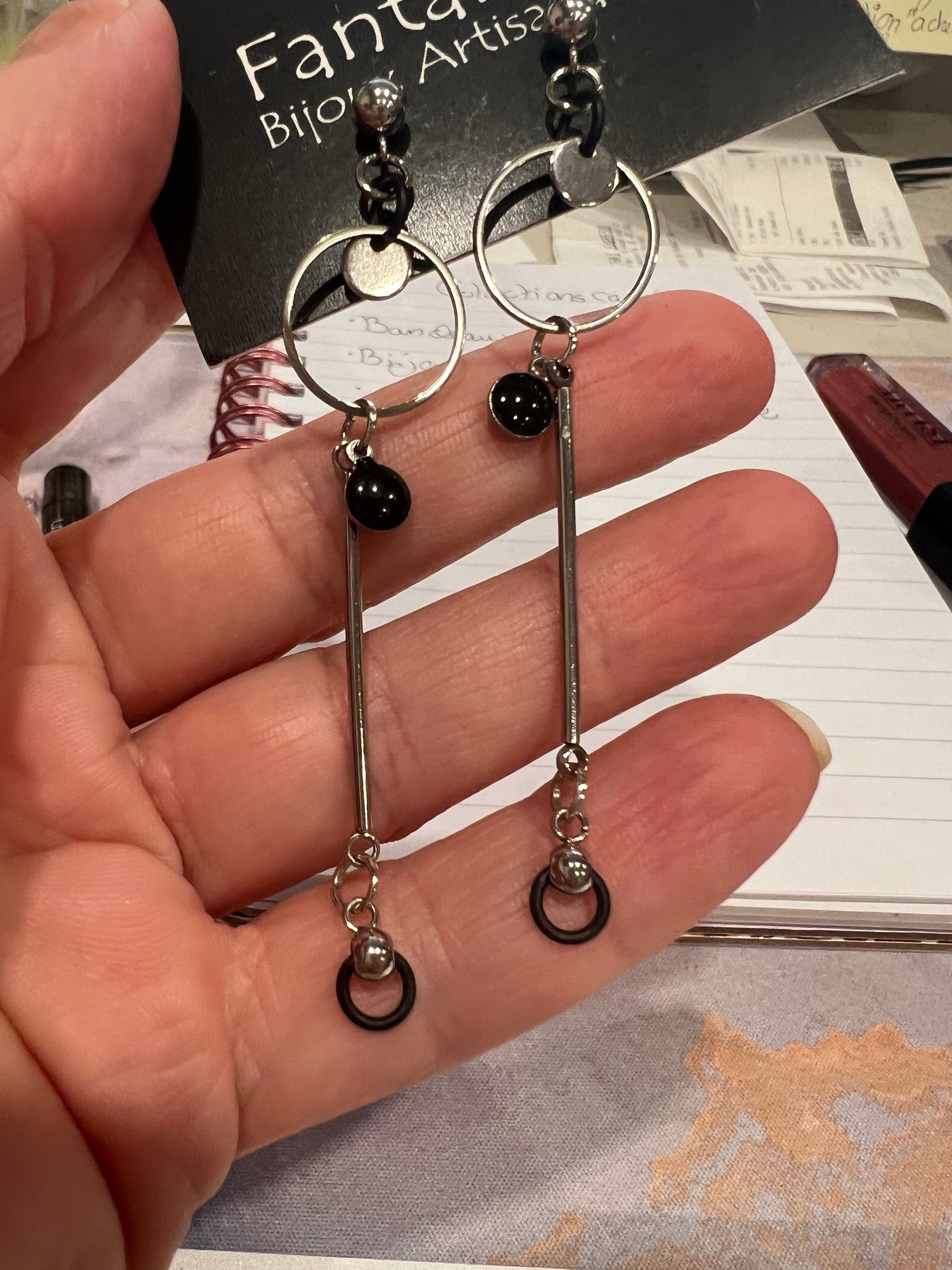 Boucles d'oreilles argent tige anneau