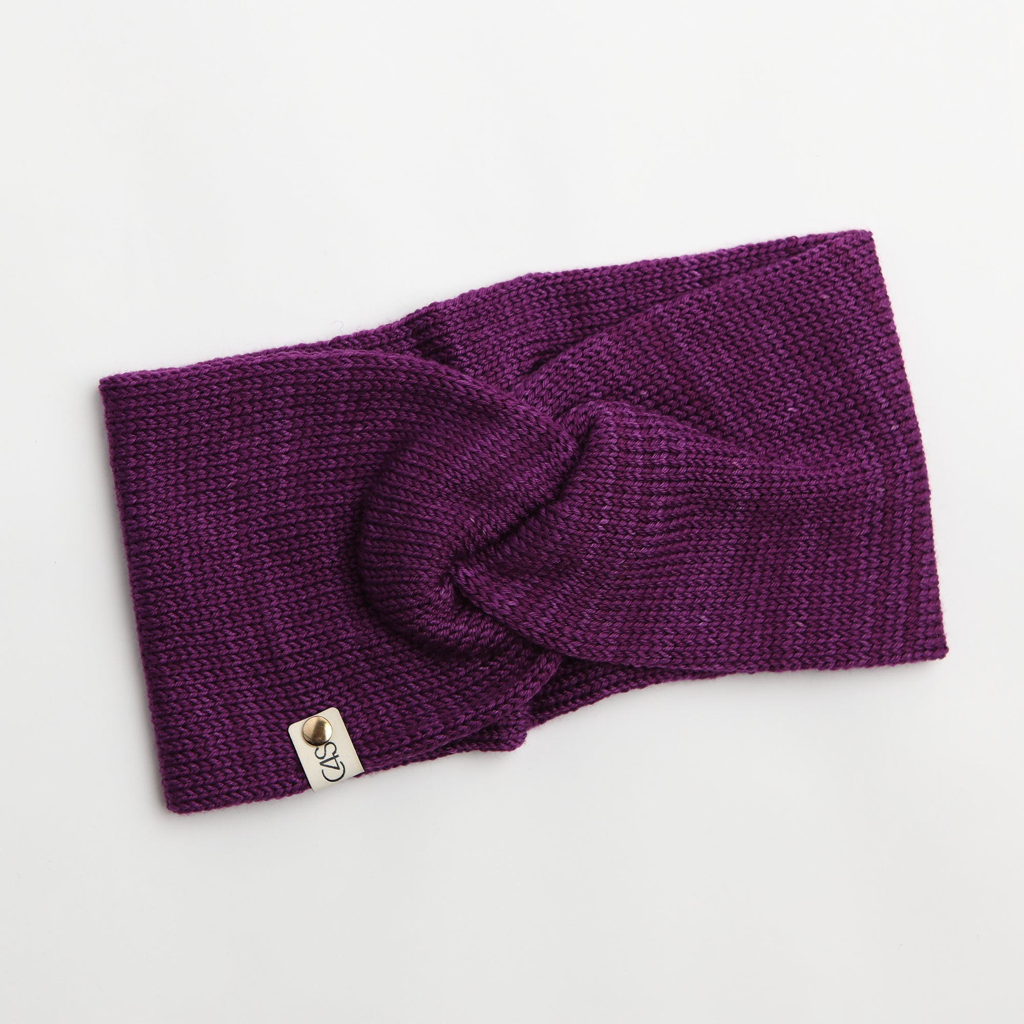 Bandeau C4S en laine de mérinos purple