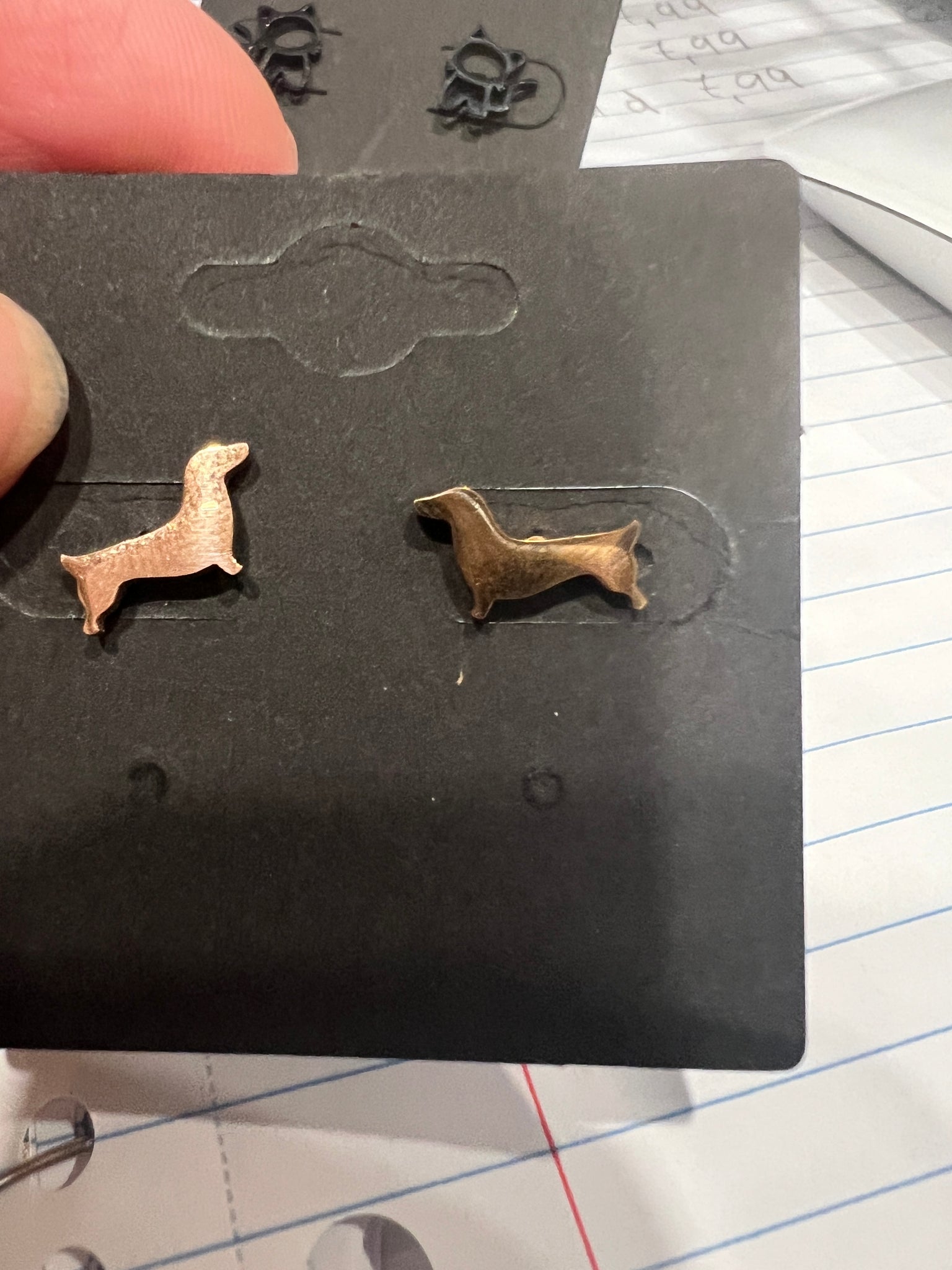 Boucles d'oreilles chiens saucisses argent