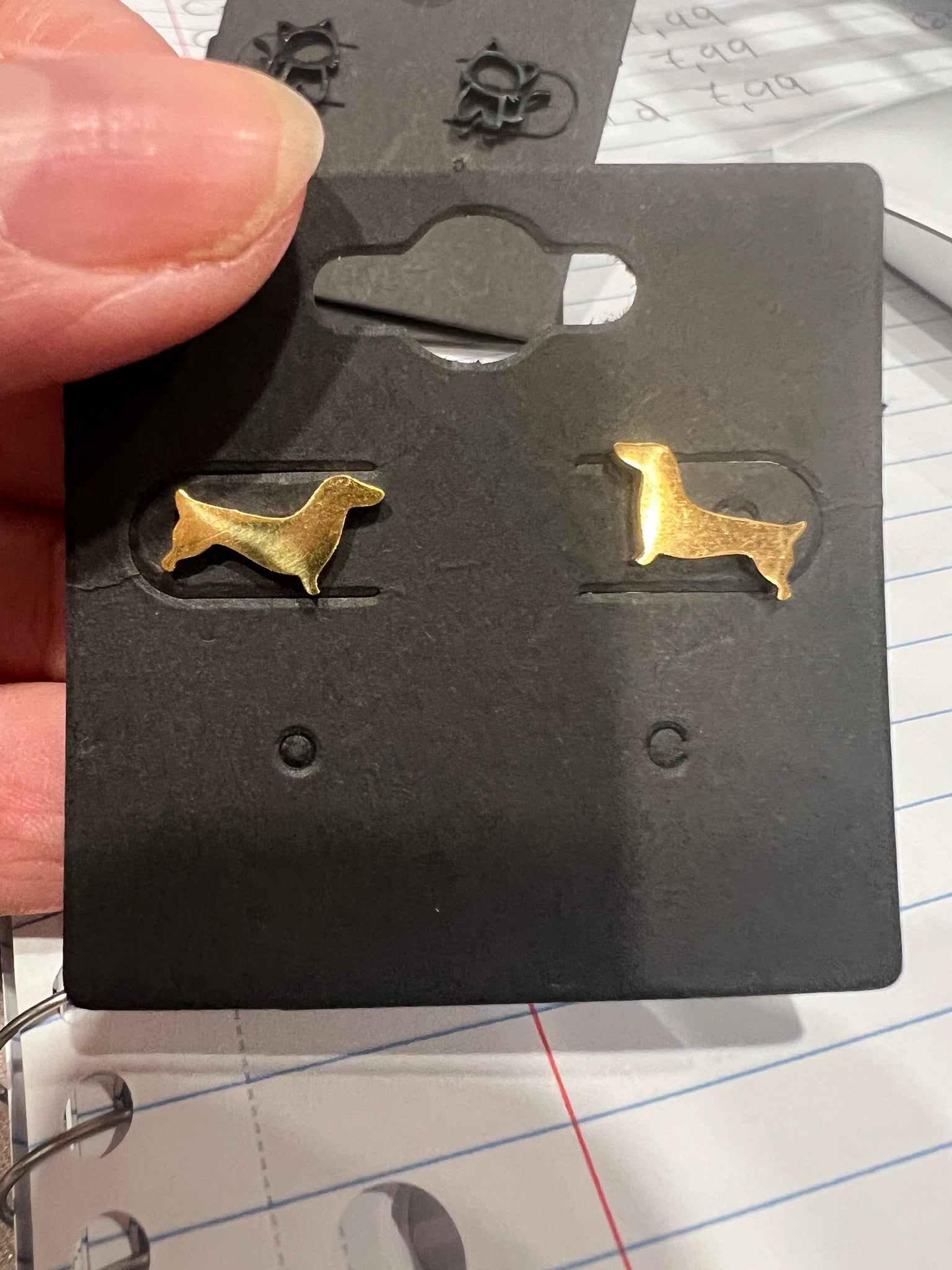 Boucles d'oreilles chiens saucisses argent