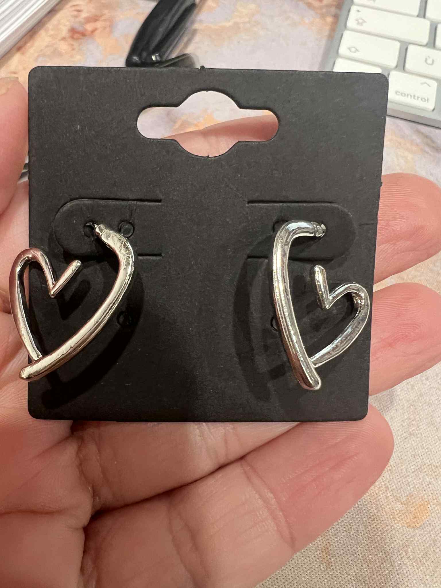 Boucles d'oreilles coeur argent